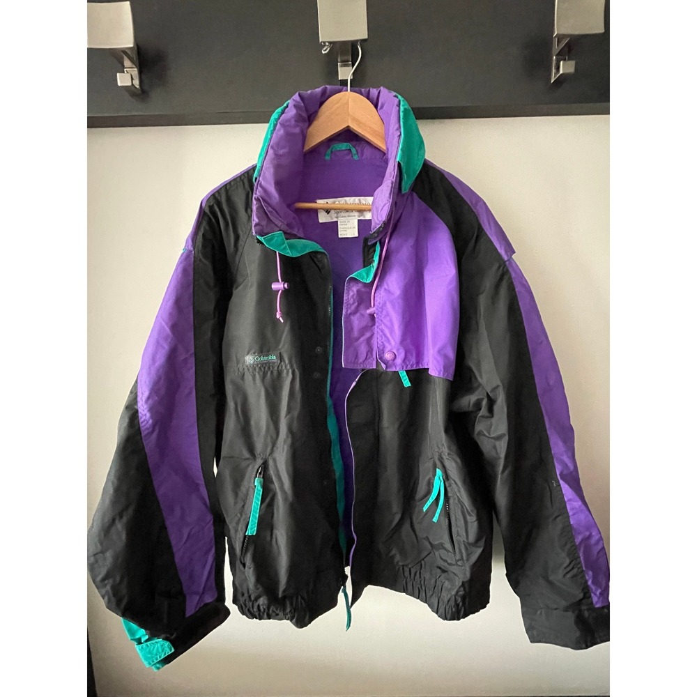 Vintage Columbia Sportswear 90s Criterion Jacket Purple Teal Black Mens Large